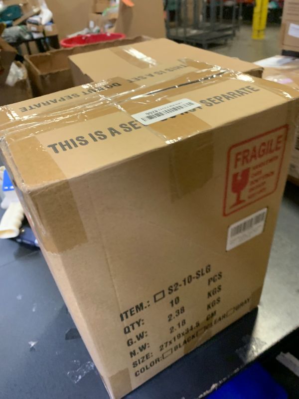 Photo 1 of 10 Pack Plastic Storage Bins with Lids, Stackable Plastic Storage Baskets for Organizing with Handles, Organizer Bins with Labels for Room, Craft, Containers for Pantry Organizers and Storage