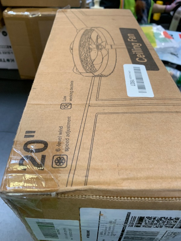 Photo 1 of **INCOMPLETE** LEDIARY 20 Inch Low Profile Ceiling Fans with Lights and Remote, Fandelier Ceiling Fan Flush Mount, 3000K-6000K Dimmable LED Fan Light, White Modern Ceiling Fans with Lights for Bedroom