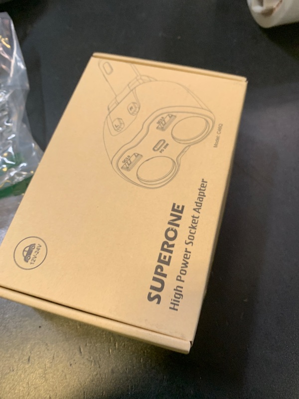 Photo 1 of [2026 Upgraded] Cigarette Lighter Splitter, SUPERONE 180W 2-Socket Cigarette Lighter Adapter with Dual QC3.0 and 20W PD USB C Car Charger Splitter for GPS/Dash Cam/Laptop/iPad/iPhone 17/16/15/14/13/12