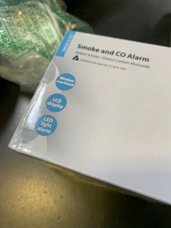 Photo 1 of 10-Year Battery Wireless Interconnected Smoke and Carbon Monoxide Detector, Smart Interlink Smoke CO Alarm with Digital Display, Fire and CO Combo Alarm for Home (2 Pack)