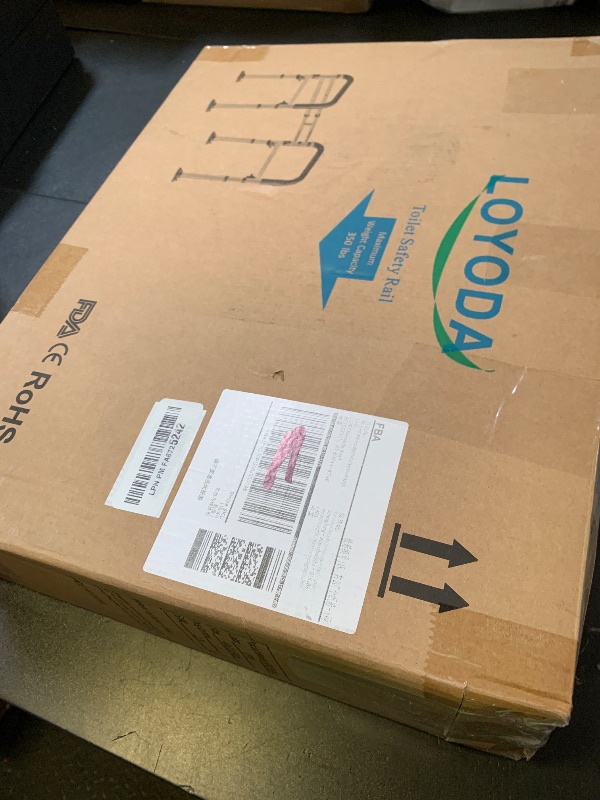 Photo 1 of Loyoda Toilet Safety Rails,Height-Adjustable Toilet Frame Width-Adjustable Toilet Handles Foldable Toilet Rail Provides Support for Seniors ? Pregnant ?Disabled ?Gray?