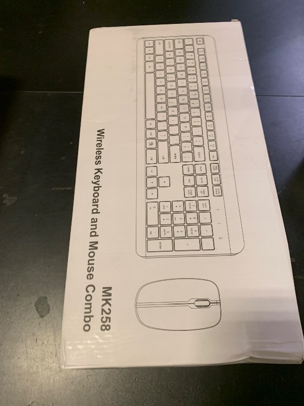 Photo 1 of Wireless Keyboard and Mouse Combo, Full Size Silent Ergonomic Keyboard and Mouse, Long Battery Life, Optical Mouse, 2.4G Lag-Free Cordless Mice Keyboard for Computer, Mac, Laptop, PC, Windows