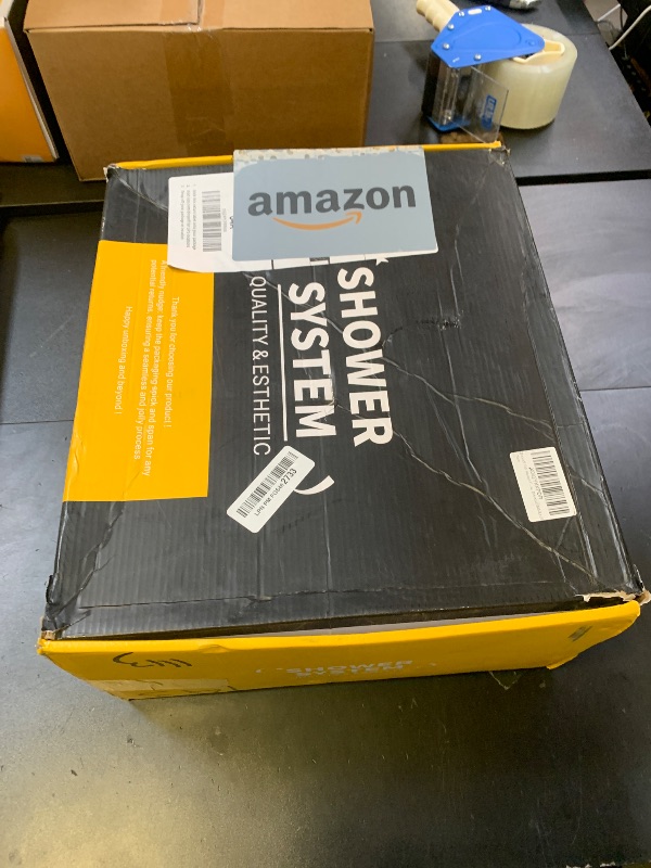 Photo 1 of DASAN Tub Shower Faucets Sets Complete Bathtub Faucet Set Brushed Gold Bathtub Shower System with Tub Spout, Bathroom Tub and Shower Faucet Combo Trim Kit with Rough-in Valve, DA-SS03BG-R10W