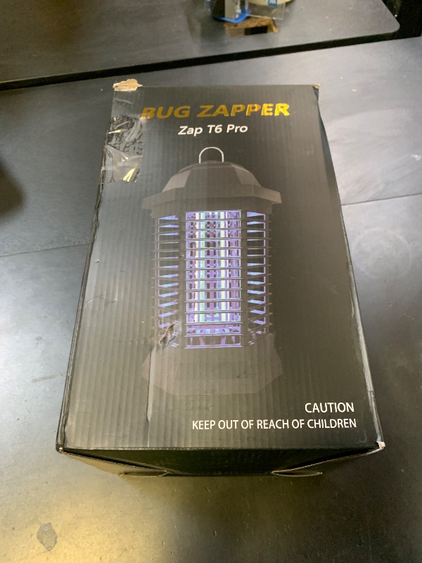 Photo 1 of **USED** GOOTOP Bug Zapper Outdoor, Mosquito Zapper, 3 Prong Plug in Electric Fly Zapper, Mosquito Killer, Fly Traps, Flying Insects Zapper Indoor Outdoor, 4200V, ABS Plastic Outer (Black)