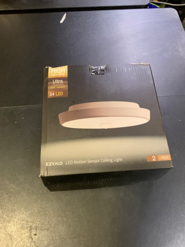 Photo 1 of Motion Sensor Light Indoor, 2-Pack, 10000mAh, 7.1inch, 400LM, Remote Control, Dimmable, LED, Flush Mount, Wireless, Rechargeable, Battery Operated, Cordless, Ceiling Light, Closet Light, No Wiring