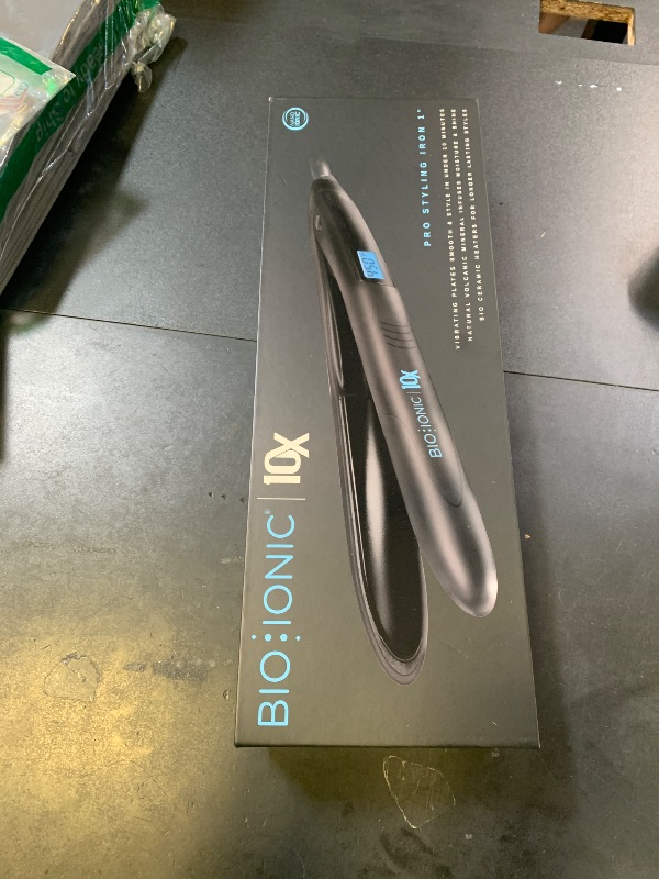 Photo 1 of Bio Ionic 10X Styling Iron, 1" Hair Straightener with Moisturizing Heat Technology, Flat Iron for 10-Minute Styling, Hair Straightener and Curler