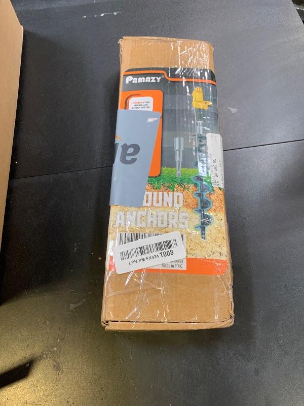 Photo 1 of [Premium] 4 Pack Ground Anchors with Power Nut Driver Drill Bit, Ground Anchors Screw in, Swing Set Anchors, Trampoline Anchors High Wind Heavy Duty for Camping Tents, Car Ports, Swing Sets, Canopies