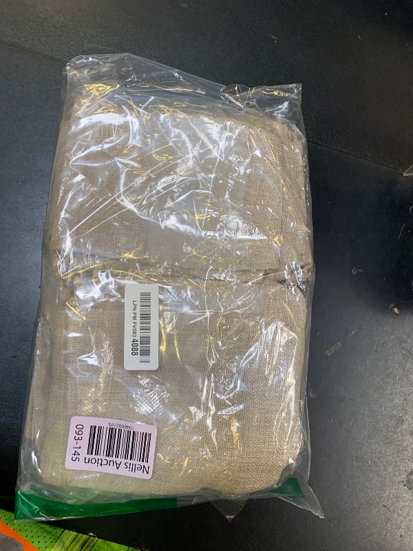 Photo 1 of Shappy 50 Pieces 5 x 7 Inch Organza Burlap Bags with Drawstring Burlap Gift Favor Bags for Wedding Party(Flaxen)