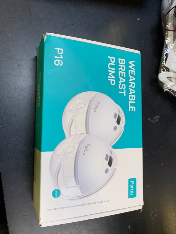 Photo 1 of Paruu Hands Free Breast Pump P16, Wearable Breast Pump Electirc Portable with 4 Modes & 12 Levels, Max 309mmHg Strong Suction 19/21/24mm Flange Inserts Wearable Breastfeeding Pump, 2 Pack White