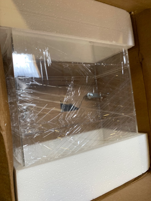 Photo 1 of Locking Display Case, Removable 3-Tier Acrylic Display Case with Lock Key, Clear Countertop Display case with Shelves Showcase Display Cabinet for Retail Store Collectibles Figures(11.8x5.9x15.7 inch)