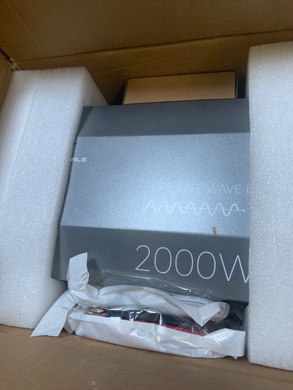 Photo 1 of 2000 Watts Pure Sine Wave Inverter 12V DC to 110V/120V AC Converter, 4000W Peak, LCD Remote Control, 4 AC Outlets, USB & Type-C – for RV, Truck, Off-Grid Solar, Emergency Power Backup