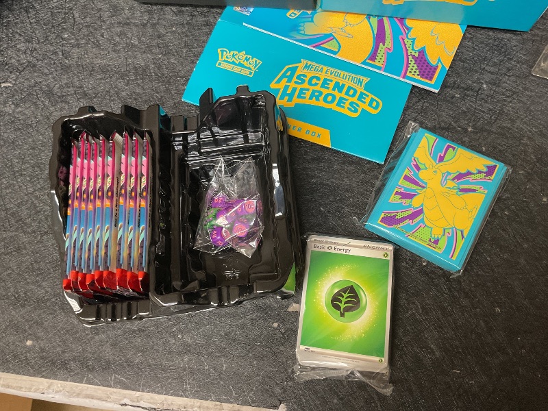 Photo 1 of Used open packs see pictures,,,,,,,,,,,Pokémon TCG: Mega Evolution—Ascended Heroes Elite Trainer Box