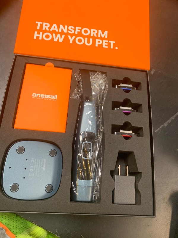 Photo 1 of oneisall Professional Dog Grooming Clippers, Cordless Professional Dog Clippers for Grooming, 2-Speed Heavy Duty Clippers for Thick Curly Matted Coats, A5 Blade, Detachable Batteries, Metal Combs