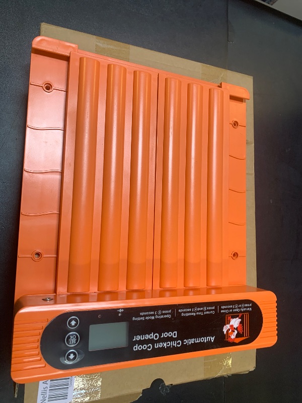 Photo 1 of Automatic Chicken Coop Door Solar Powered, Extra Large Size, Anti-Pinch Design, Battery Powered Auto Chicken Door with Timer & Light Sensor, Solar Chiken Coop Door with Remote Control (50-100M)