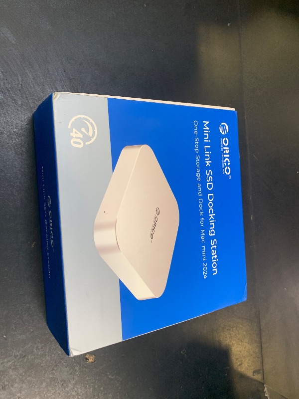 Photo 1 of ORICO MiniLink 40Gbps Laptop Docking Sation Stand for Mac mini M4 with M.2 NVMe SSD Enclosure Up to 8TB(SSD NOT Included), USB4 Hub, 2X USB-A(480Mbps), Audio I/O Aluminum-M45P