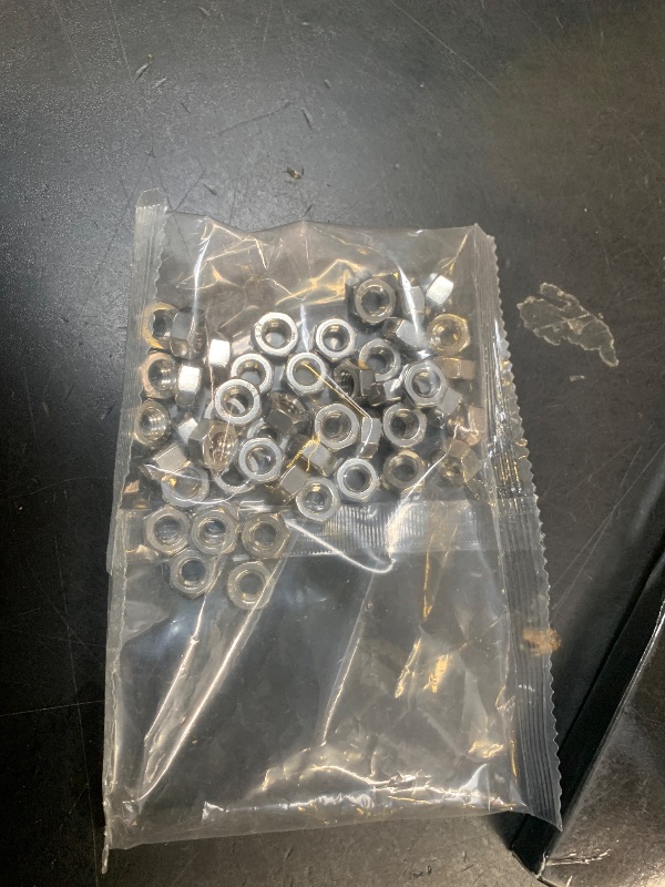 Photo 1 of 1/4-20 Hex Nuts 50Pcs 304 Stainless Steel 18-8, Full Thread, Hex Drive, Bright Finish by SG TZH