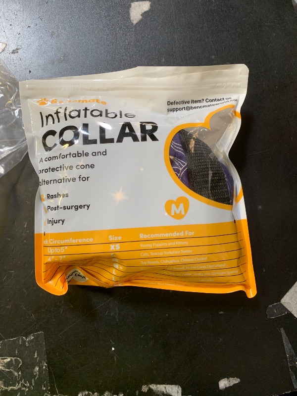 Photo 1 of BENCMATE Inflatable Dog Cone Collar Alternative, Soft Dog Cone for Small Medium Large Dogs and Cats, Neck Recovery ECollar Donut Collar After Surgery (Medium, Constellation)