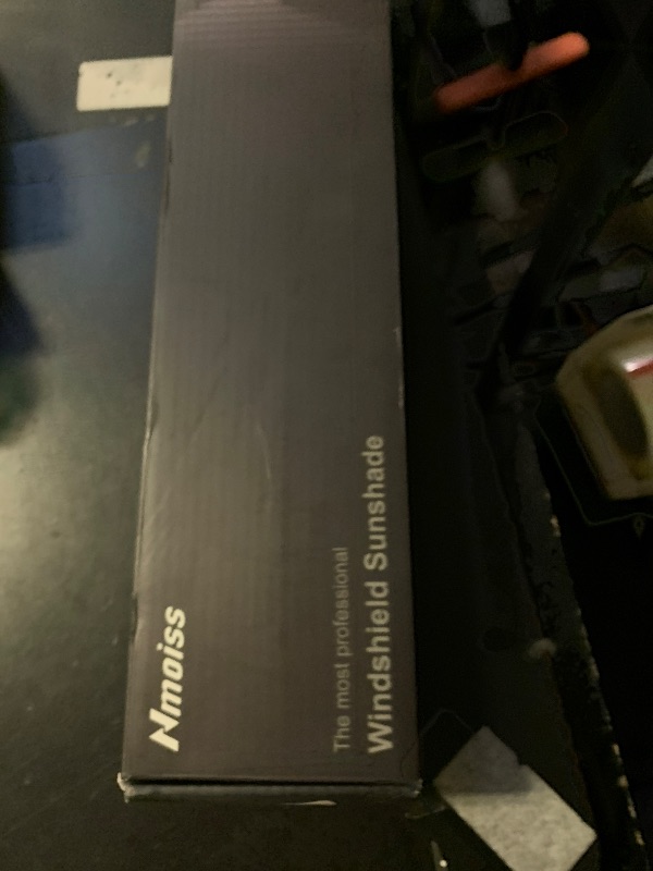 Photo 1 of [Upgraded] Nmoiss Windshield Sun Shade Umbrella - [Vinyl Coating Heat Shield] Protect Car from Sun Rays & Heat Damage Keep Cool and Protect Interior, Spring Structure Edge Medium 56" L x 31" W