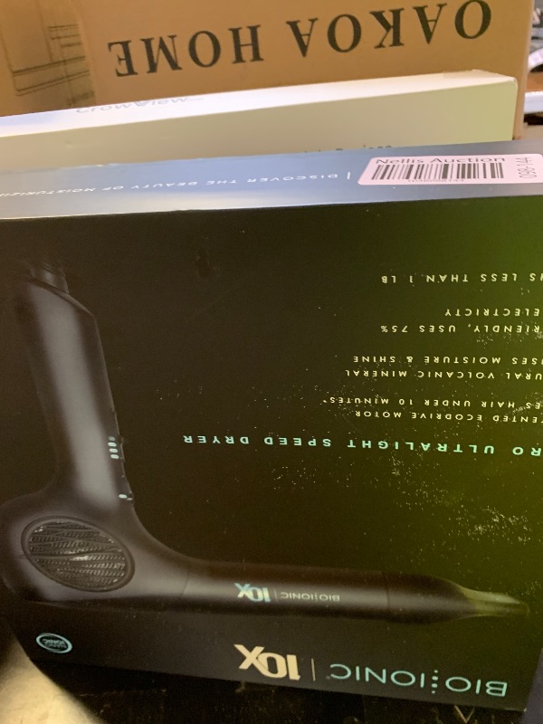 Photo 1 of Bio Ionic 10X UltraLight Speed Hair Dryer, Blow Dryer with Adjustable Heat & Speed, Professional Hair Styling Tool for Fast, Frizz-Free Hairstyles, 1800W EcoDrive Brushless Motor