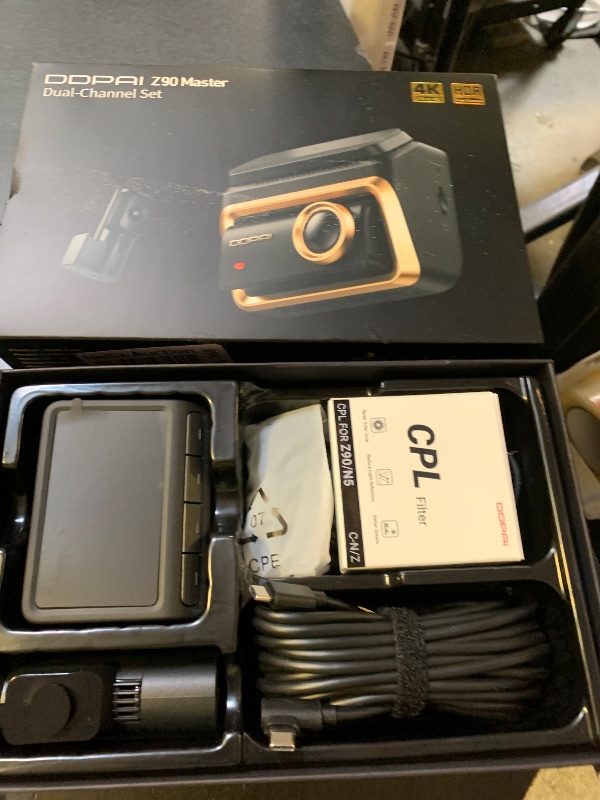 Photo 1 of DDPAI Dual 4K Dashcam,Dashcams for Car with Free 128G eMMC + CPL,Dual STARVIS 2 IMX678 + IMX678 Sensors Front and Rear Car Camera,AI ISP Night Vision 2.0,4G,ADAS,WiFi,24H Parking Mode,Z90 Master Dual