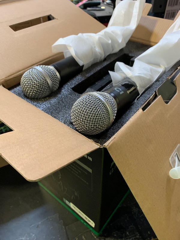 Photo 1 of SHIDU 100W Powerful Voice Amplifier with 2 Wireless Microphones, Portable Speaker with Microphone, PA System with Sound Effects, Karaoke Machine Support BT/USB/TF Card/Aux/Guitar