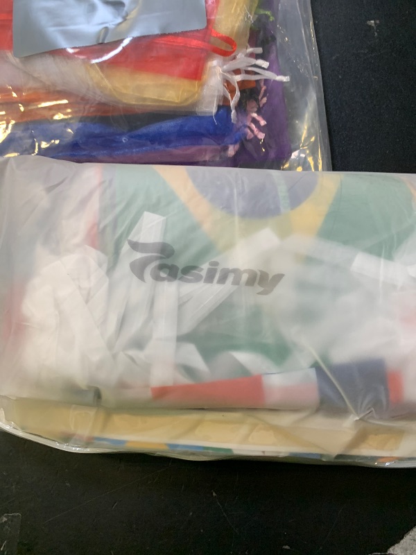 Photo 1 of Pasimy 15 Pcs International World Flags Decorations Around The World Hanging Paper Fans Country Flags Banner Bunting Paper Pompoms Honeycomb Ball for Around The Nation Classroom Sport Supplies