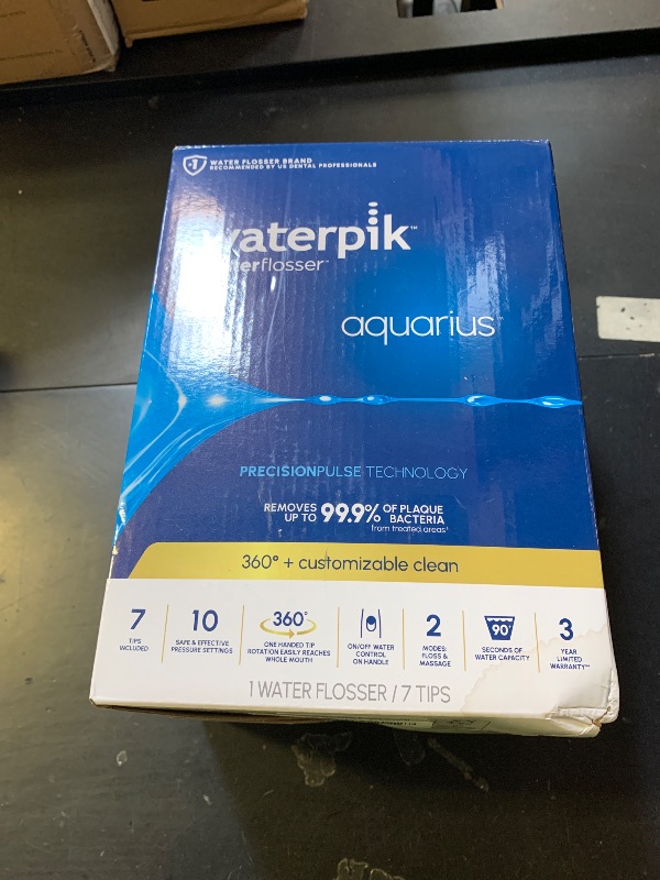 Photo 1 of Waterpik Aquarius Water Flosser For Teeth Cleaning, Gums, Braces, Dental Care, Electric Power With 10 Settings, 7 Tips For Multiple Users And Needs, ADA Accepted, White WP-660, Packaging May Vary