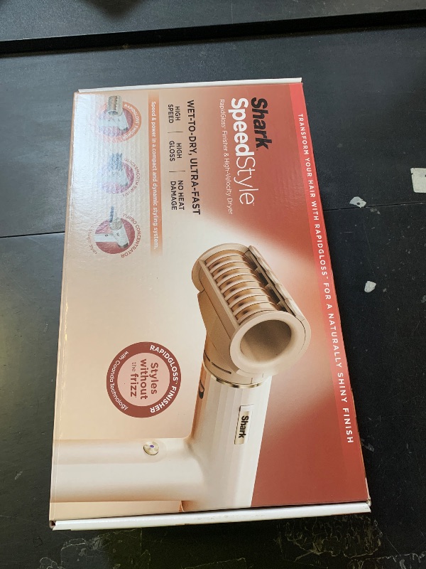 Photo 1 of Shark Hair Dryer | SpeedStyle | No Heat Damage Hair Styling Tool | 3 Styling Tools Included | Portable & Powerful Blow Dryer | Best for Straight & Wavy Hair | Silk | HD331