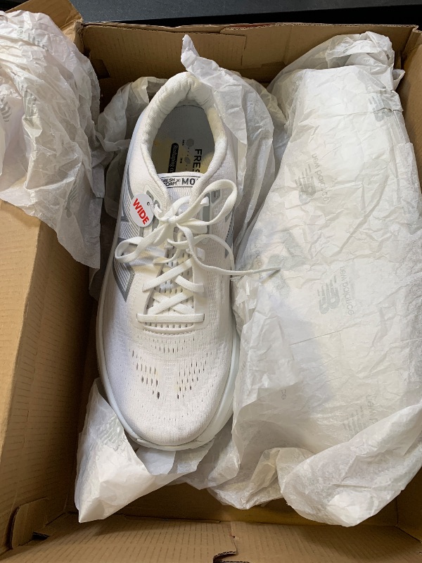 Photo 1 of New Balance Men's Fresh Foam X More V5 Running Shoe, White/Reflection/Silver Metallic, 10.5 XW