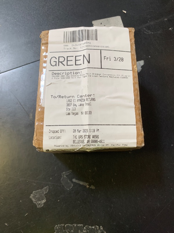 Photo 1 of MBK200 200 Amp Double-Pole Main Breaker Conversion Kit Plug-in 2 Pole 120/240 Volt for Type EQ Load Centers Replaces EQ9685