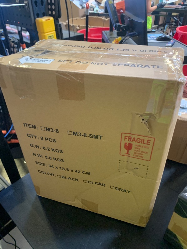 Photo 1 of Amllas New 8 Pack Shoe Boxes Stackable, Large Shoe Storage Organizer with Lids,Drop Side Shoe Containers for Entryway,Sneaker Storage Fit up to US Size 13 for Men/Women(13’’x 10.6”x 8.3”)