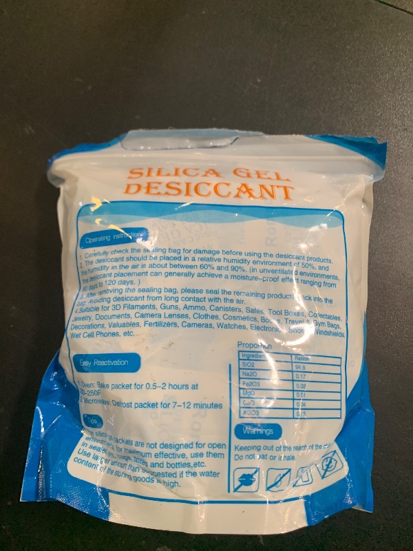 Photo 1 of 55 Pcs 5 Gram Silica Gel Packs, Transparent Desiccant, Desiccant Packets for Storage, Moisture Packs for Spices Jewelry Shoes Boxes Electronics Storage