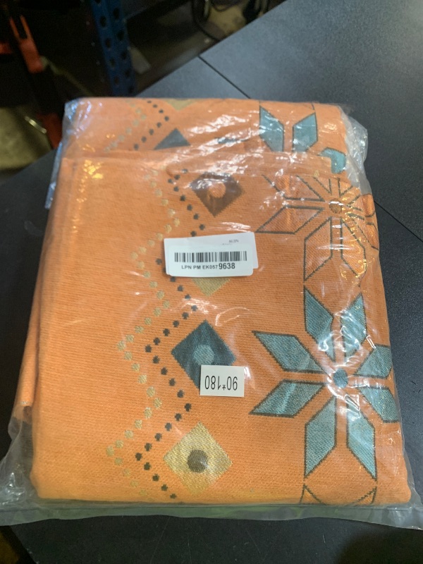 Photo 1 of Rosygulls Boho Chenille Couch Covers,Geometric Couch Covers for Sofa,Chenille Couch Cover Non Slip,Sectional l Shaped Sofa Furniture Protector Cover for Home Decor,Orange_2 Seat 35x70in/90x180cm