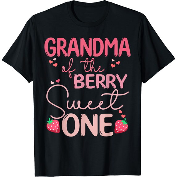 Photo 1 of Nina Of The Berry Sweet One Strawberry Grandma T-Shirt
