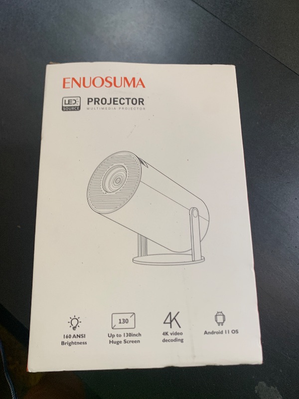 Photo 1 of Mini Projector, Support 4K 1080P Portable Projector with Dual Band WIFI6 5G Wireless 5.2 Bluetooth Android 11, 200 ANSI Lumens, 180° Rotatable, Auto Keystone Correction,35"-130" Screen Video Projector