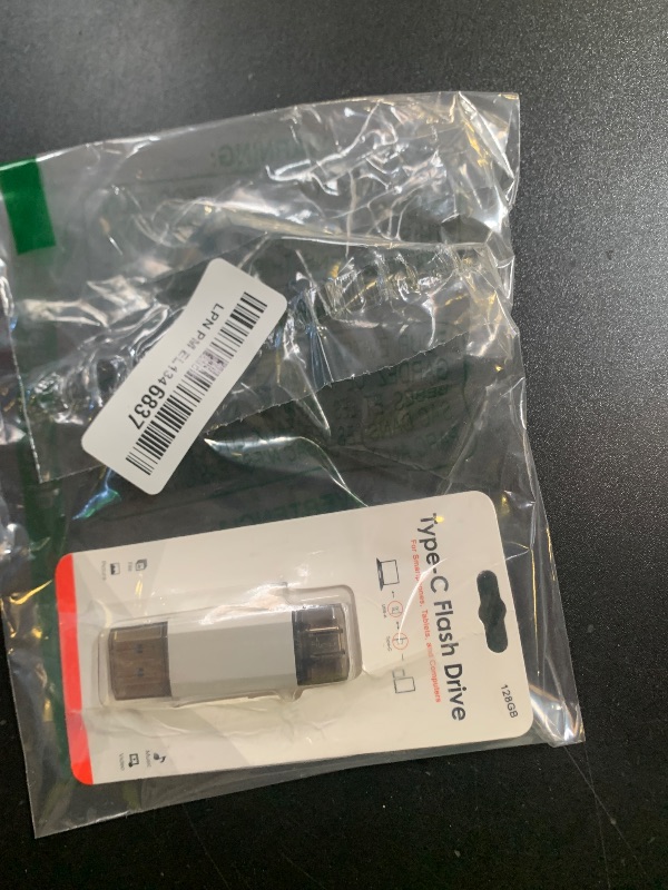 Photo 1 of RAOYI 128GB USB C Flash Drive, 2 in 1 USB 3.0 Type C Dual OTG Metal Thumb Drive Jump Drive Memory Stick with Keychain Suitable for USB-C Smartphones, MacBook, Computers and Tablets (Silver)