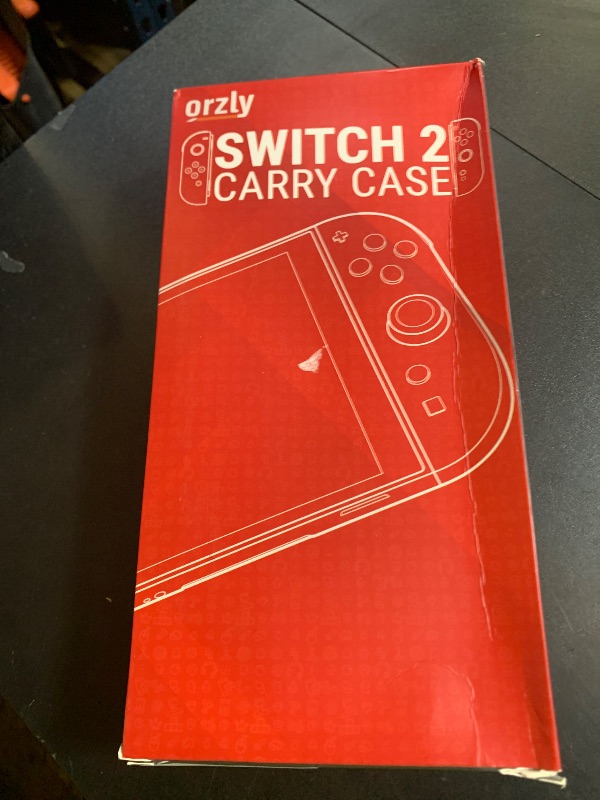 Photo 1 of Orzly Case for Nintendo Switch 2 Protective Travel Carry Case with Screen Padding, Game Cards & microSD Slots with Zipped & Open Pockets for Console Accessories - Gift Box Edition