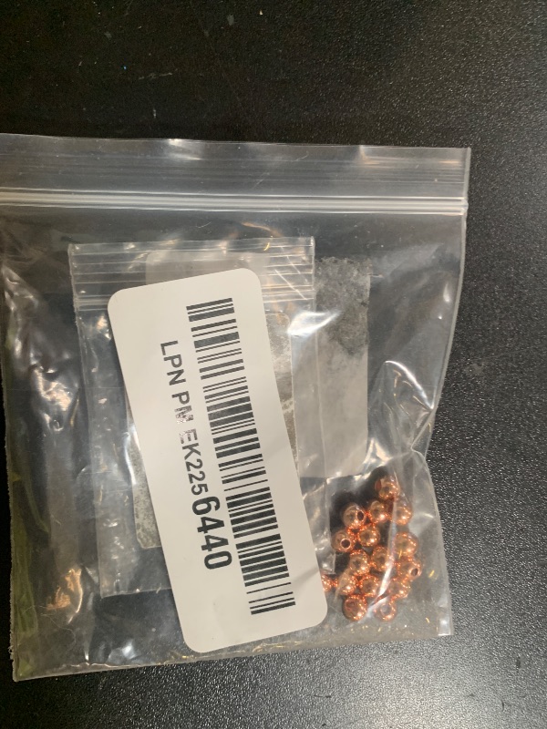 Photo 1 of 100Pcs/lot 5mm Solid Copper Spacer Ball Beads with Smooth Shiny Clear Coat Metal Round in Big Seamed Finding Sizes for Making Jewelry Supplies (0.19inch)