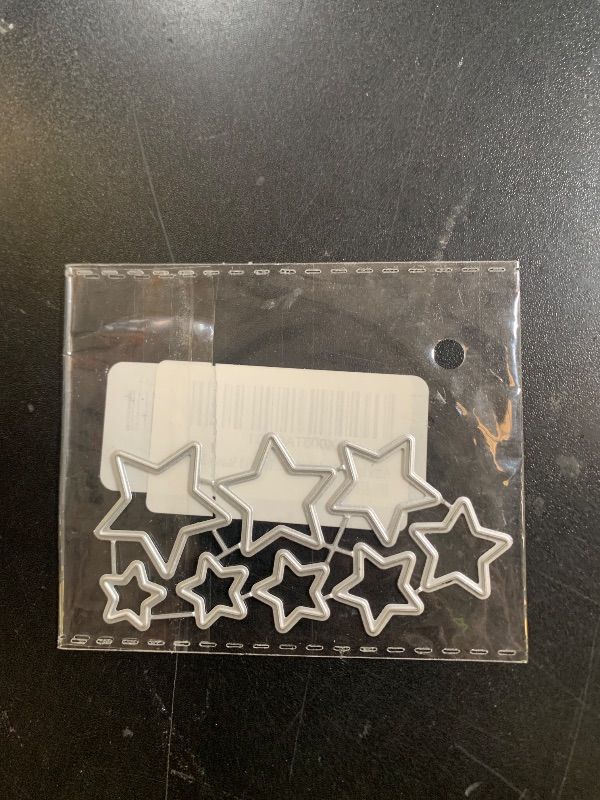 Photo 1 of Annchaos Metal Cutting Dies DIY Embossing Stencil Template Scrapbooking Card Making Mold Photo Album Arts Crafts Tools (8 Stars- 7.8x4cm)