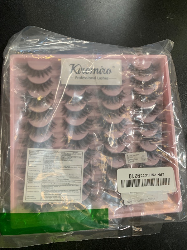 Photo 1 of Kiromiro Lashes Wispy False Eyelashes Natural Look 14mm(0.55inch) Faux Mink Lashes Short Cat Eye Spiky Lash 3D Strip Eyelashes Pack 20 Pairs
