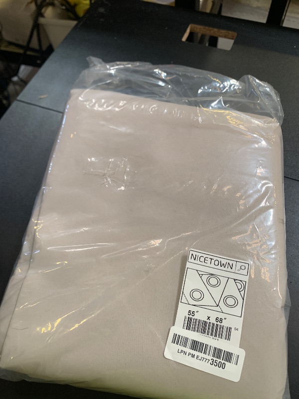 Photo 1 of NICETOWN Room Darkening Curtain Panels for Cafe, Thermal Insulated Grommet Room Darkening Draperies/Drapes for Window (Natural, 2 Panels, W55 x L68 -inch)