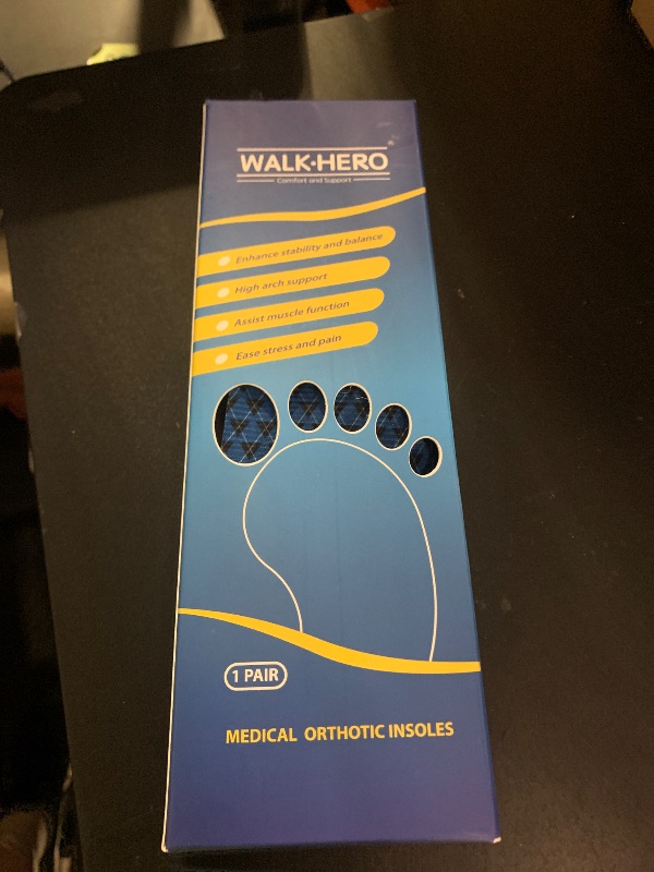 Photo 1 of Walkhero Orthotic Insoles for Plantar Fasciitis, High Arch Support Inserts, Everyday Comfort and Support for Work Boots and Casual Shoes (Mens 8-8 1/2 | Womens 10-10 1/2 Blue)