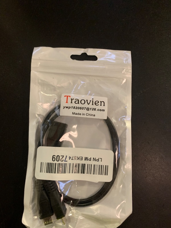 Photo 1 of Traovien Micro USB Splitter Cable, Micro USB 1 Female to 2 Male Y Splitter Extension Charge Cable for Galaxy S5 i9600 S4 I9500 Note2 (0.3m/12inch 1Pcs)