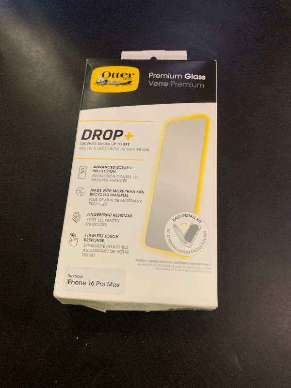 Photo 1 of OtterBox iPhone 16 Pro Max Premium Glass Screen Protector
