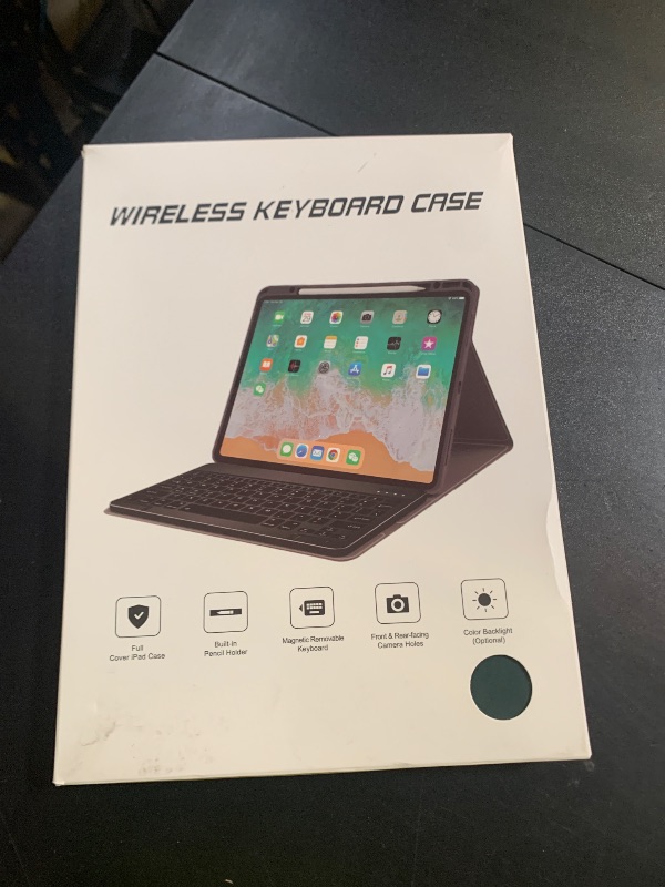 Photo 1 of OYEEICE Keyboard case for iPad 9.7 inch, iPad 6th Gen (2018), iPad 5th Gen (2017), iPad Air 2 (2014) - 7 Color Backlit Wireless Keyboard with Pencil Holder for iPad 6th/5th Pro 9.7'' Air 2/1 - Teal