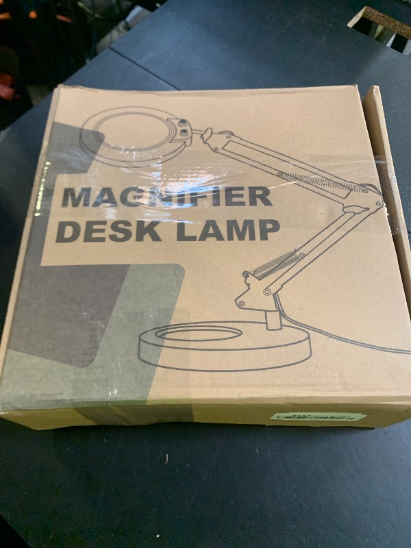 Photo 1 of LANCOSC 10X Magnifying Glass with Light and Stand, Switch Knob for Multi-Color Modes Stepless Dimmable, LED Lighted Desk Lamp & Clamp, Hands Free Magnifier for Repair Crafts Hobby Painting Close Work
