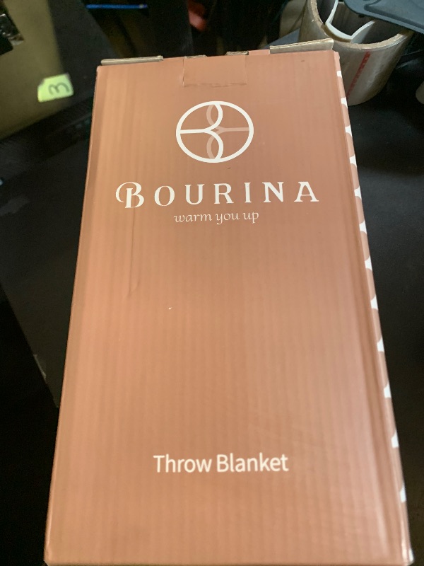 Photo 1 of BOURINA Fluffy Chenille Knitted Fringe Throw Blanket Lightweight Soft Cozy for Bed Sofa Chair Throw Blankets, Orange 50" x 60"