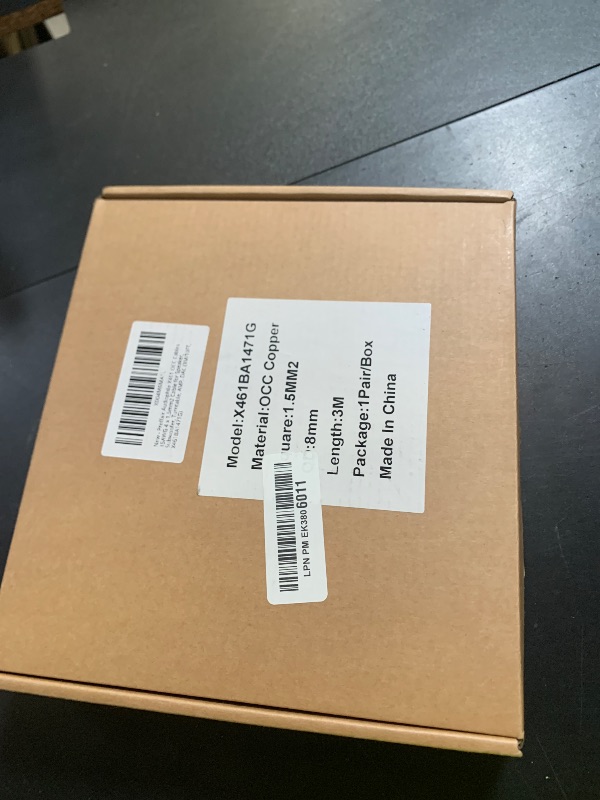 Photo 1 of Preffair OCC Speaker Cables with Gold Plated 4MM Banana Connectors 15AWG 4 Conductors x 1.5mm2x4 Strands Cable for Audiophile Speaker, Subwoofer, Turntable, AMP, DAC (3M/10FT, X461BA1471G)