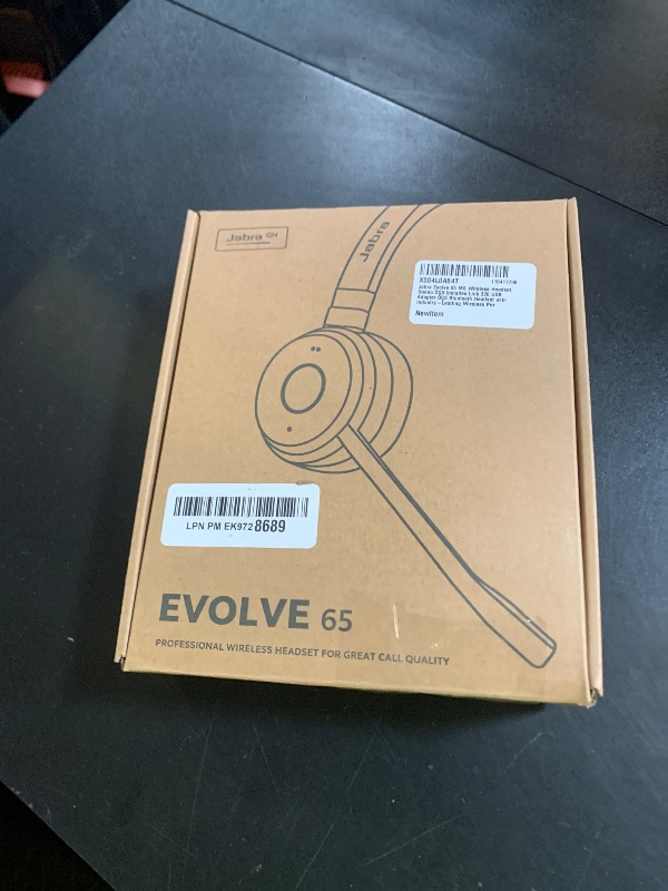 Photo 1 of Jabra Evolve 65 MS Wireless Headset, Stereo – Includes Link 370 USB Adapter – Bluetooth Headset with Industry-Leading Wireless Performance, Advanced Noise-Cancelling Microphone, All Day Battery