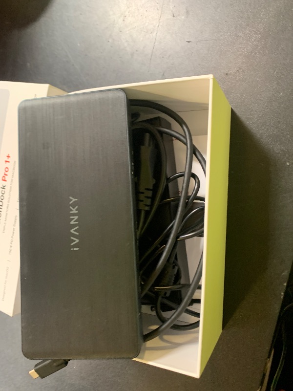 Photo 1 of iVANKY 14-in-1 FusionDock Pro 1+ for M1/ M2/ M3/M4 MacBook DisplayLink Docking Station with 180W Power Adapter, Triple 4K@60Hz Monitor Mac mini Air Dock 3HDMI 2.0, 96W PD, 10Gbps, 2.5GbE, SD/TF 4.0